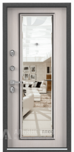 Металлическая дверь премиум Экошпон с фрезеровкой №11 внутренняя - фото